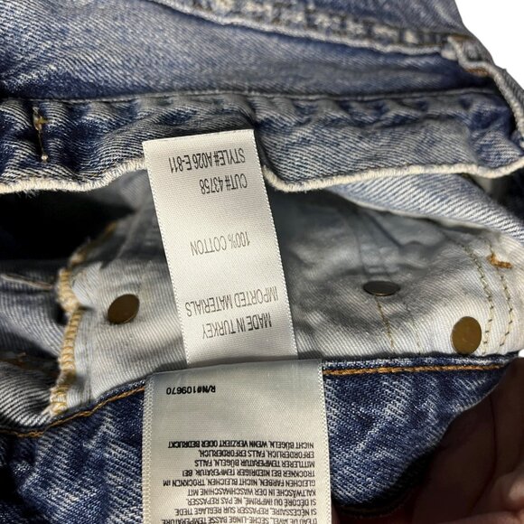 AGOLDE Womens Distressed Cut Off Denim Shorts Size 23 Button Fly Boho - Picture 5 of 5